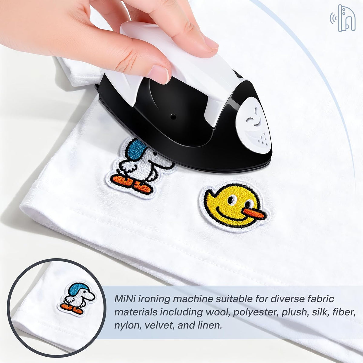 Mini Heat Press Portable Craft Iron For Fuse Beads, Black