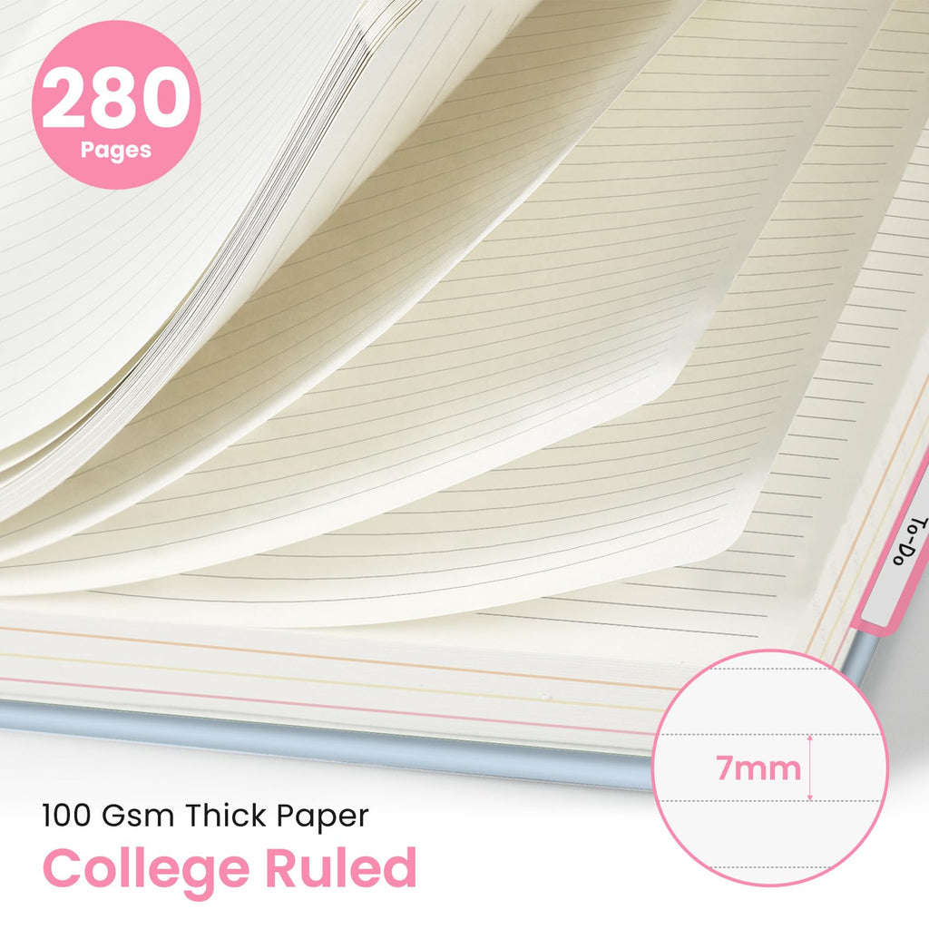 Taja Spiral Notebooks for Work 5 Subject Notebook with Removable Dividers