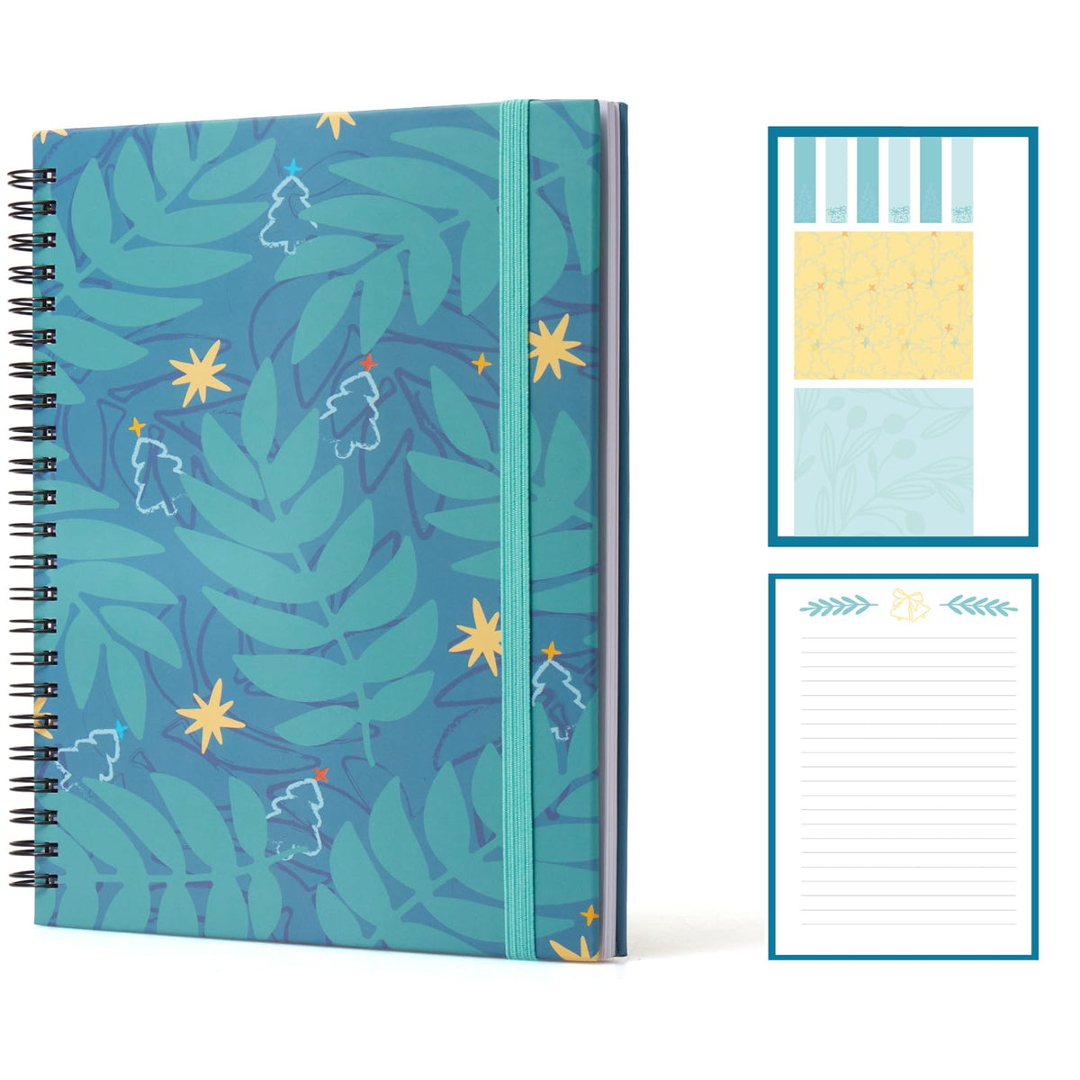 A5 Spiral Sticky Notebook,with 9 pads of decorated sticky notes and a handy notebook,for Bible study;Note Pads Teacher Appreciation Gift Writing Memo Pads School Office Supplies and Daily Life Organization (Daisy)