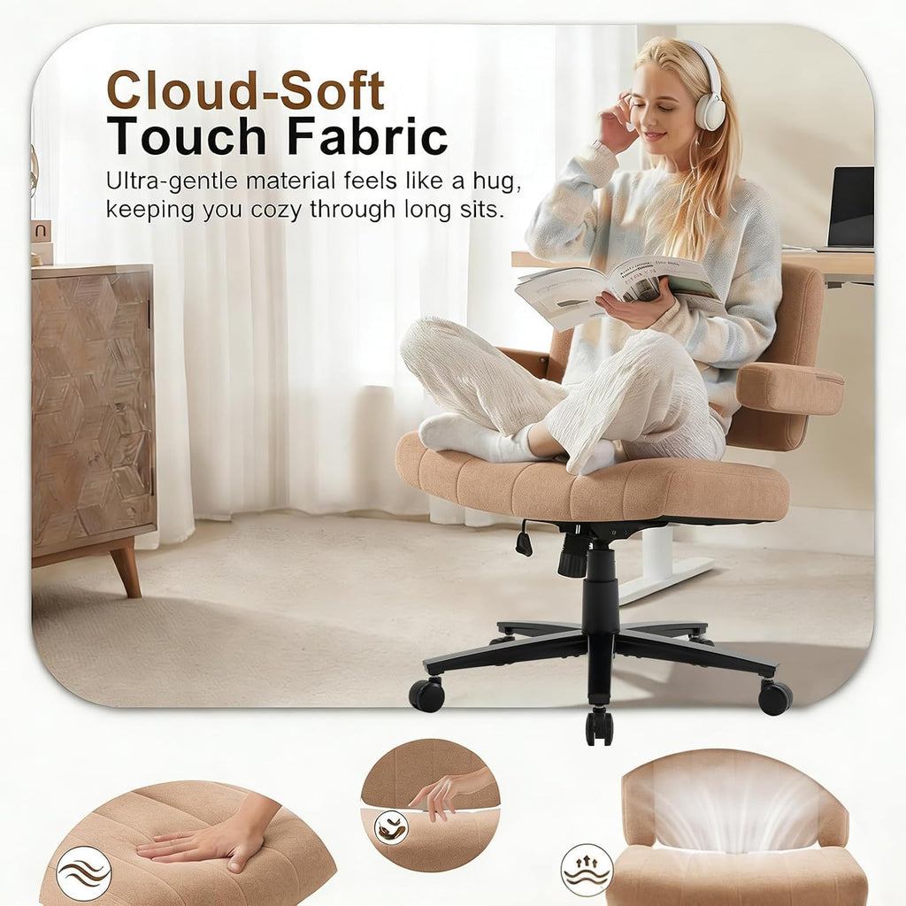 Vigosit Plush Cross-Legged Desk Chair (Multiple Colors)