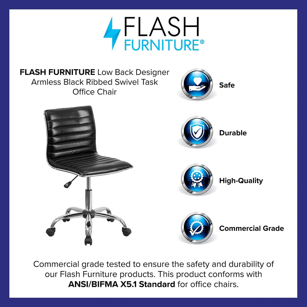 Flash Furniture Swivel Office Chair, Black