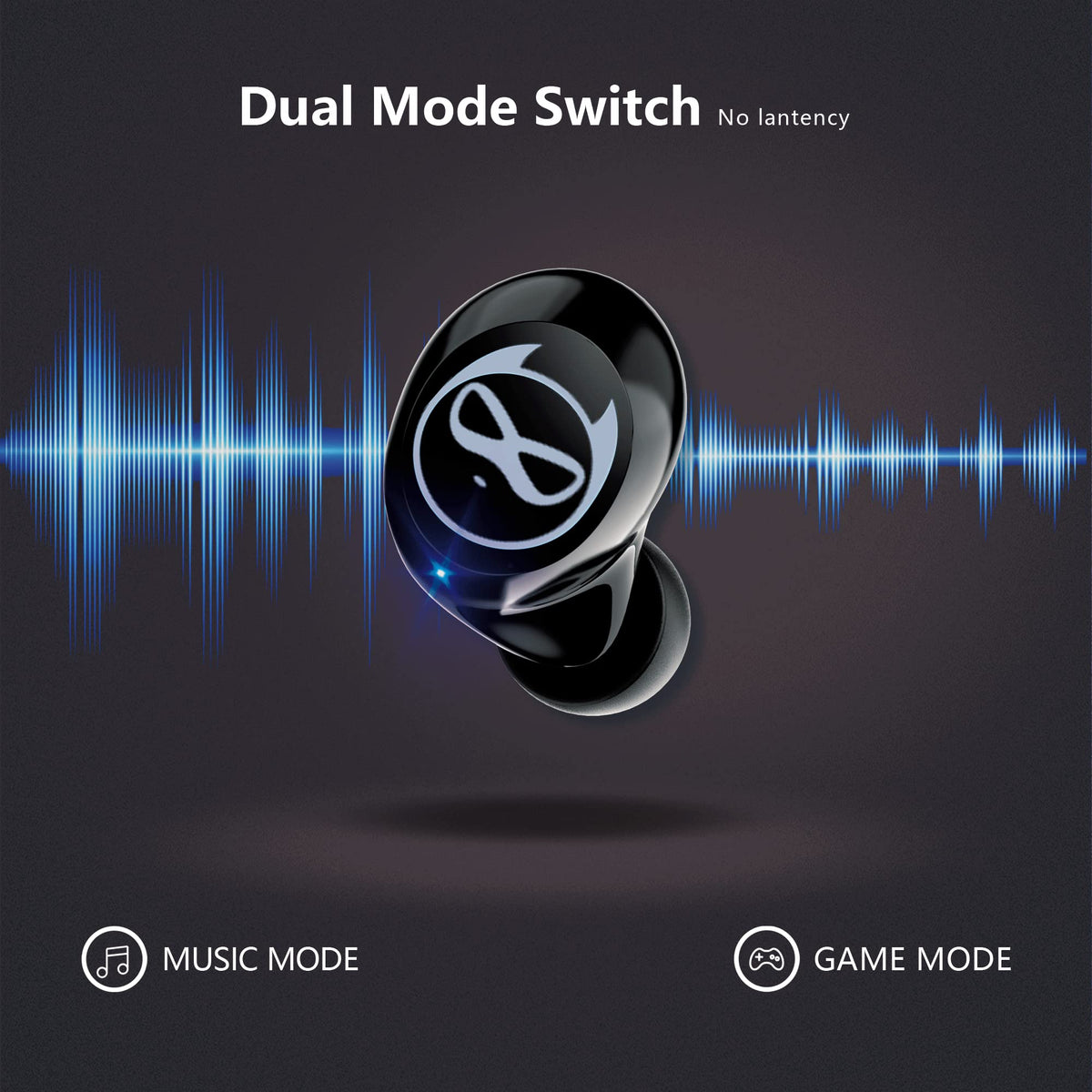 Wireless Earbuds for Kids, Headphones with Cute Panda Charging Case with Mic, Noise Cancelling,Typ-C, 3D Stereo Waterproof Bluetooth Buds for Sport & Outwork,3 x Ear caps(S,M,L)