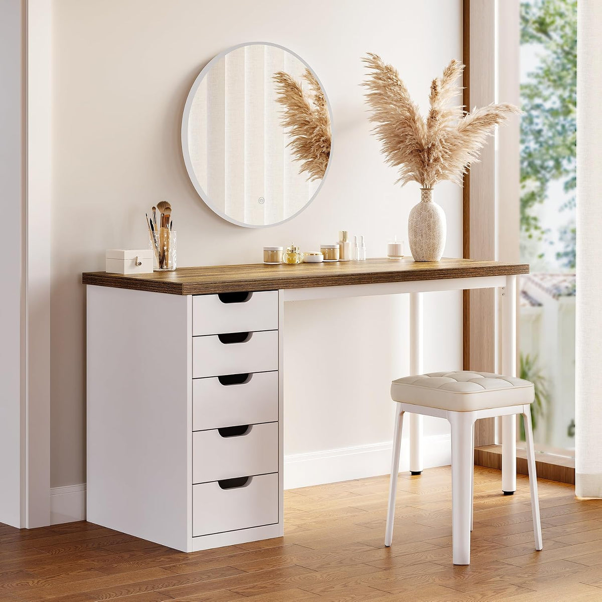 LITTLE TREE 47-Inch Five-Drawer Student Desk