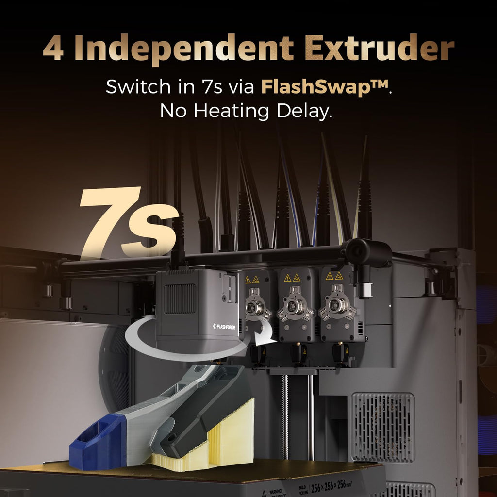 Flashforge Adventurer 5M 3D Printer for Beginners, 600mm/s Fast Printing, Direct Drive (280°C), Auto-Leveling, 8.7"x8.7"x8.7" PEI Build Plate - Ideal for Home, School & Makers