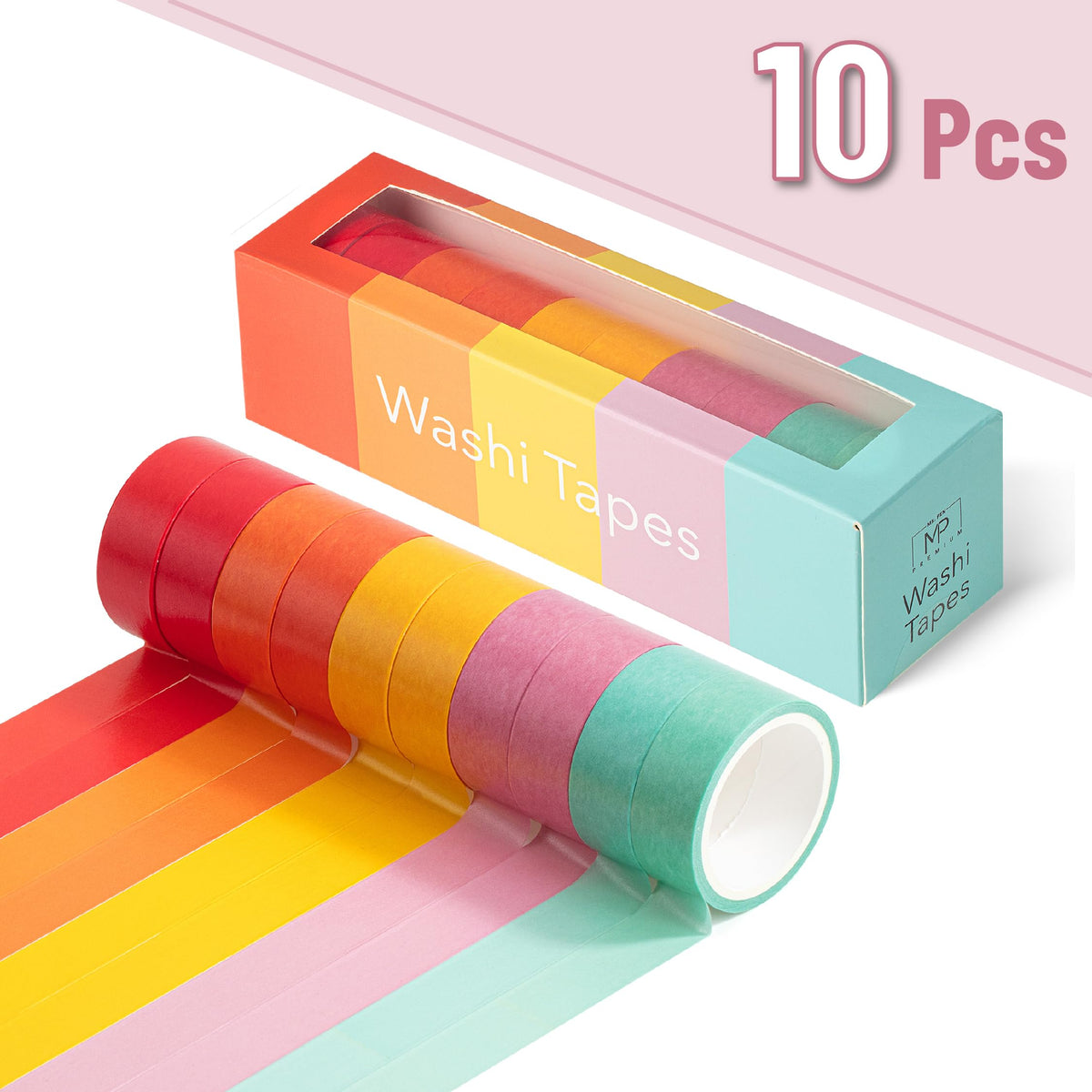 Mr. Pen- Washi Tape Set, 10 Rolls, 5.5 Yards/Roll