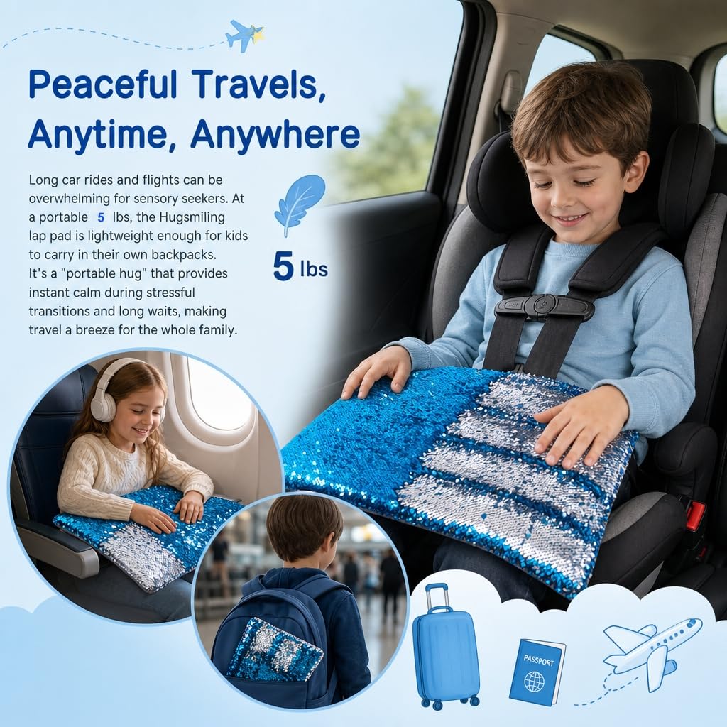 Weighted Lap Pad for Kids 5lbs Sensory Lap pad