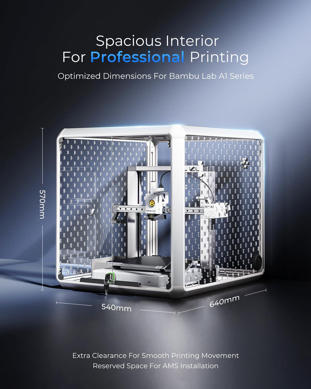 TOPCUBE F2 Mini Acrylic 3D Printer Enclosure for Bambu Lab A1 Mini