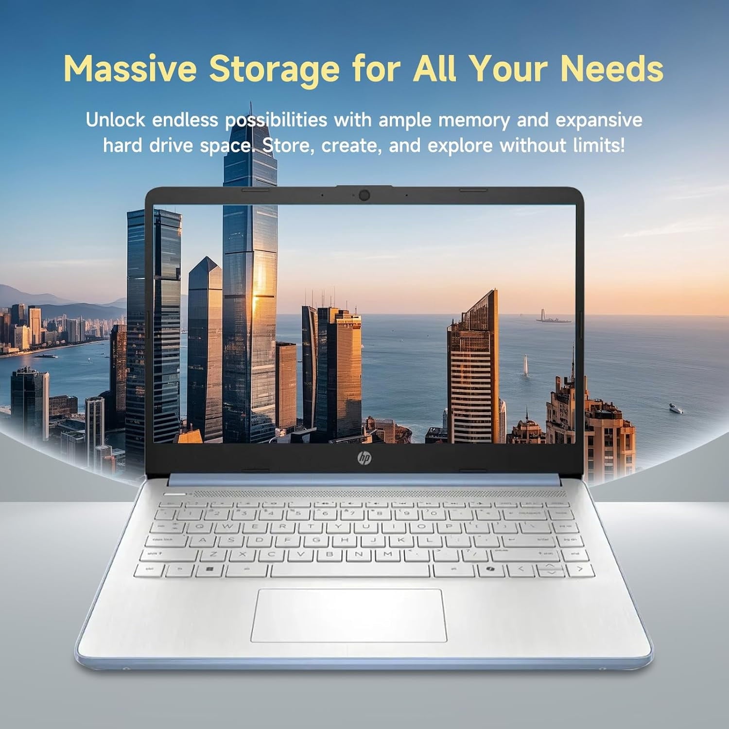 HP 14 Inch HD Laptop, Intel Celeron N150 up to 2.8GHz, 4GB 128GB Stora