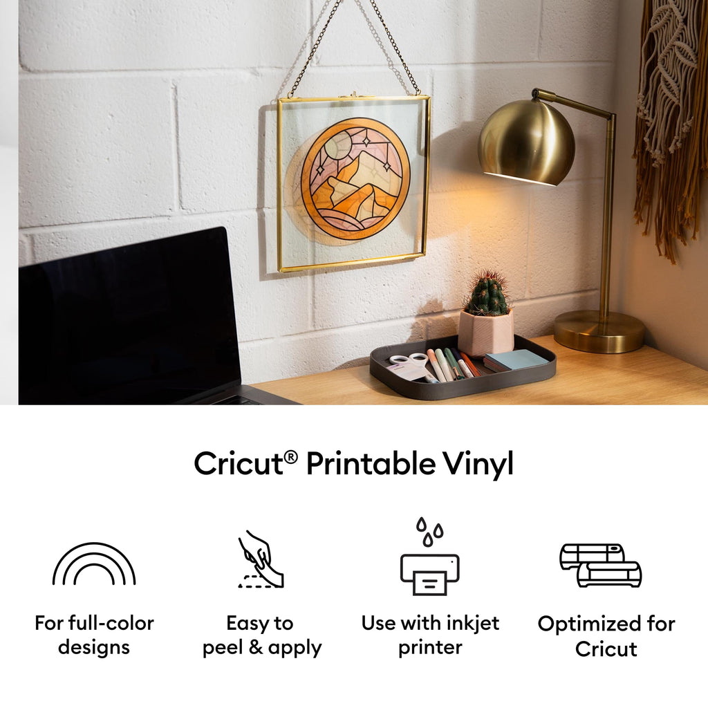 Cricut® Printable Vinyl - US Letter (12 ct), 8.5" x 11",Transparent