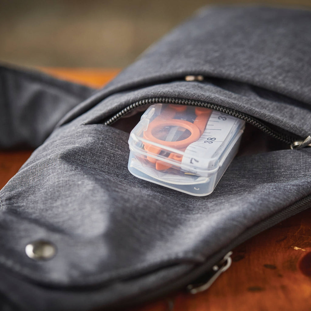 Fiskars Travel Sewing Kit with Orange TSA-Compliant Folding Scissors,