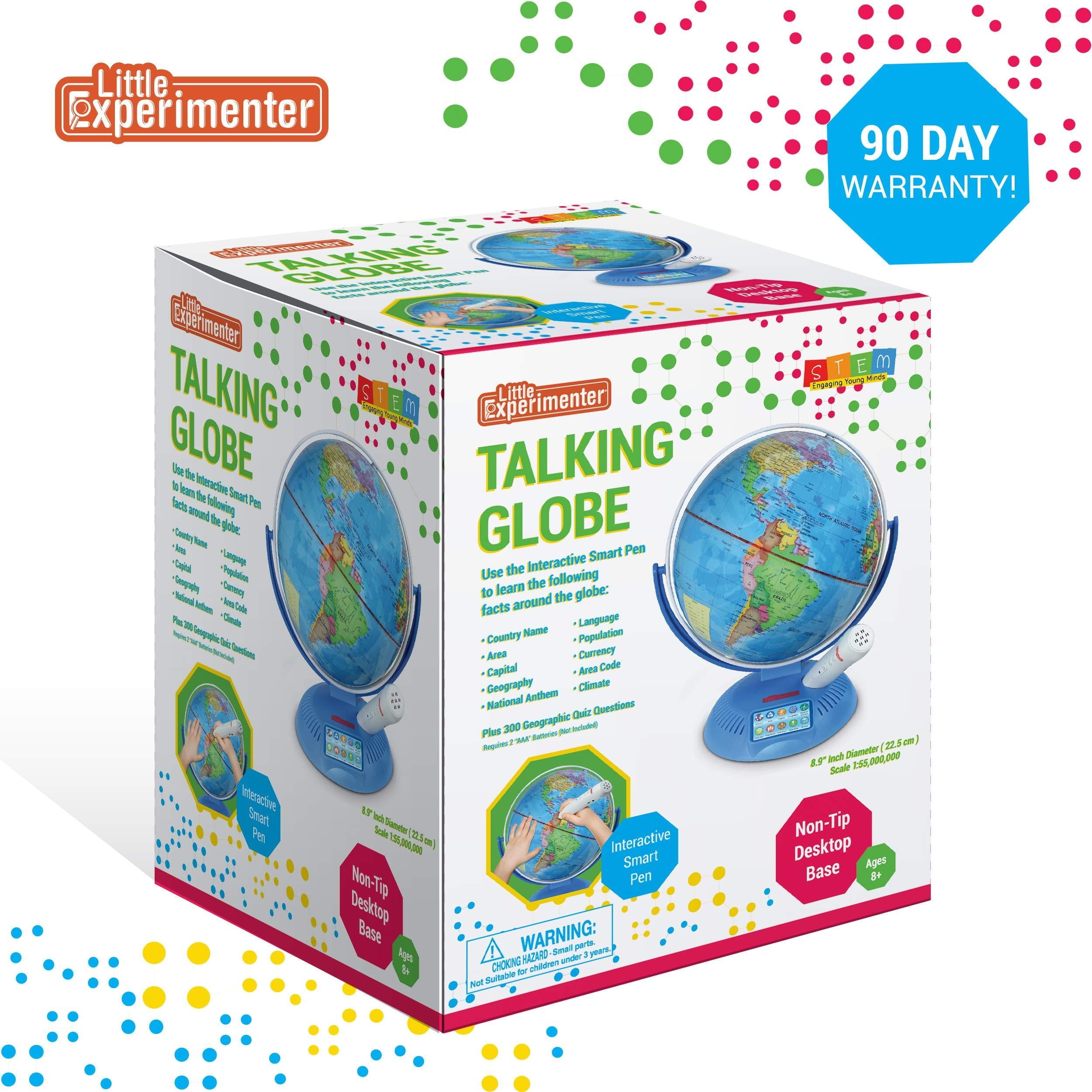 Little Experimenter 9-Inch Multicolor Geographic Globe with Interactiv