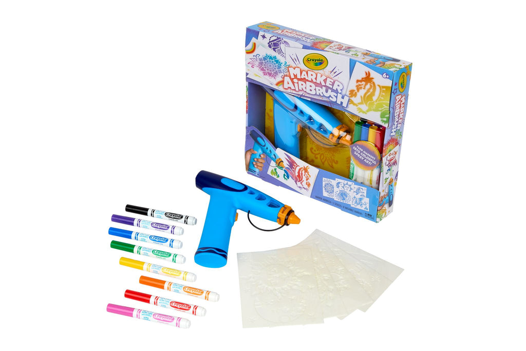 Crayola Marker Airbrush Spray Art Kit, DIY Arts and Crafts Kit, Screen