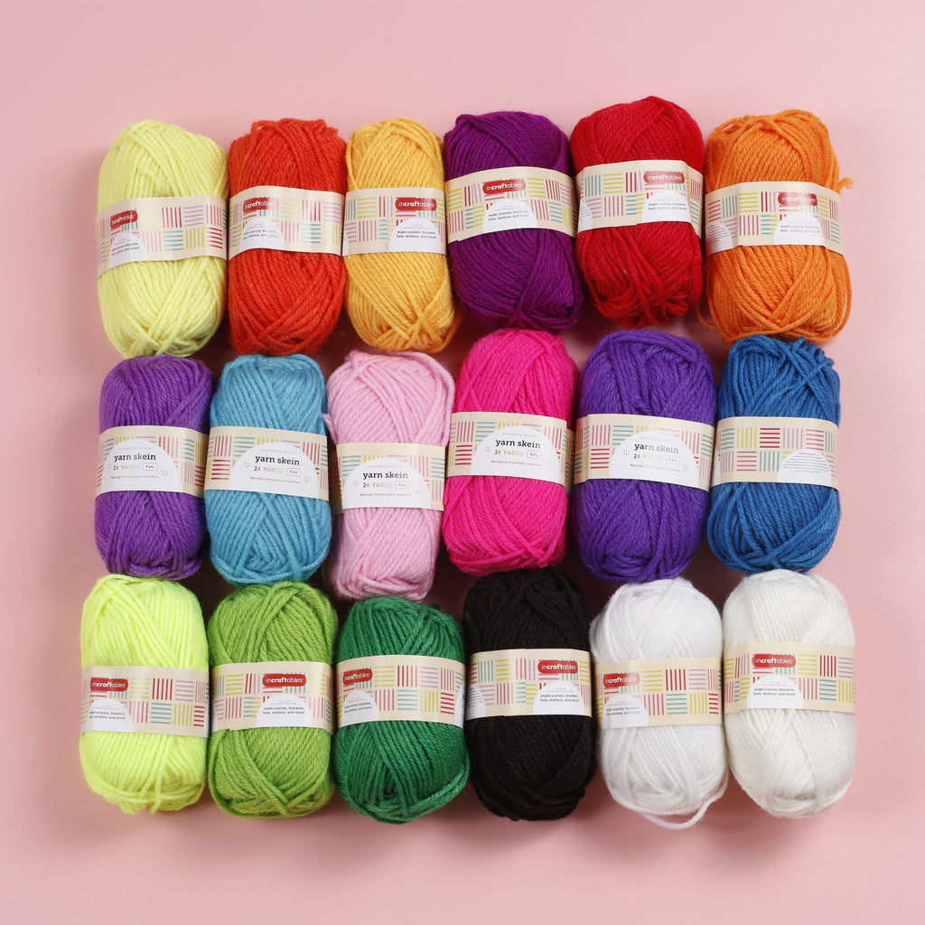 Incraftables 24 Color Yarn Set – Acrylic Yarn Set for Crocheting, Kn