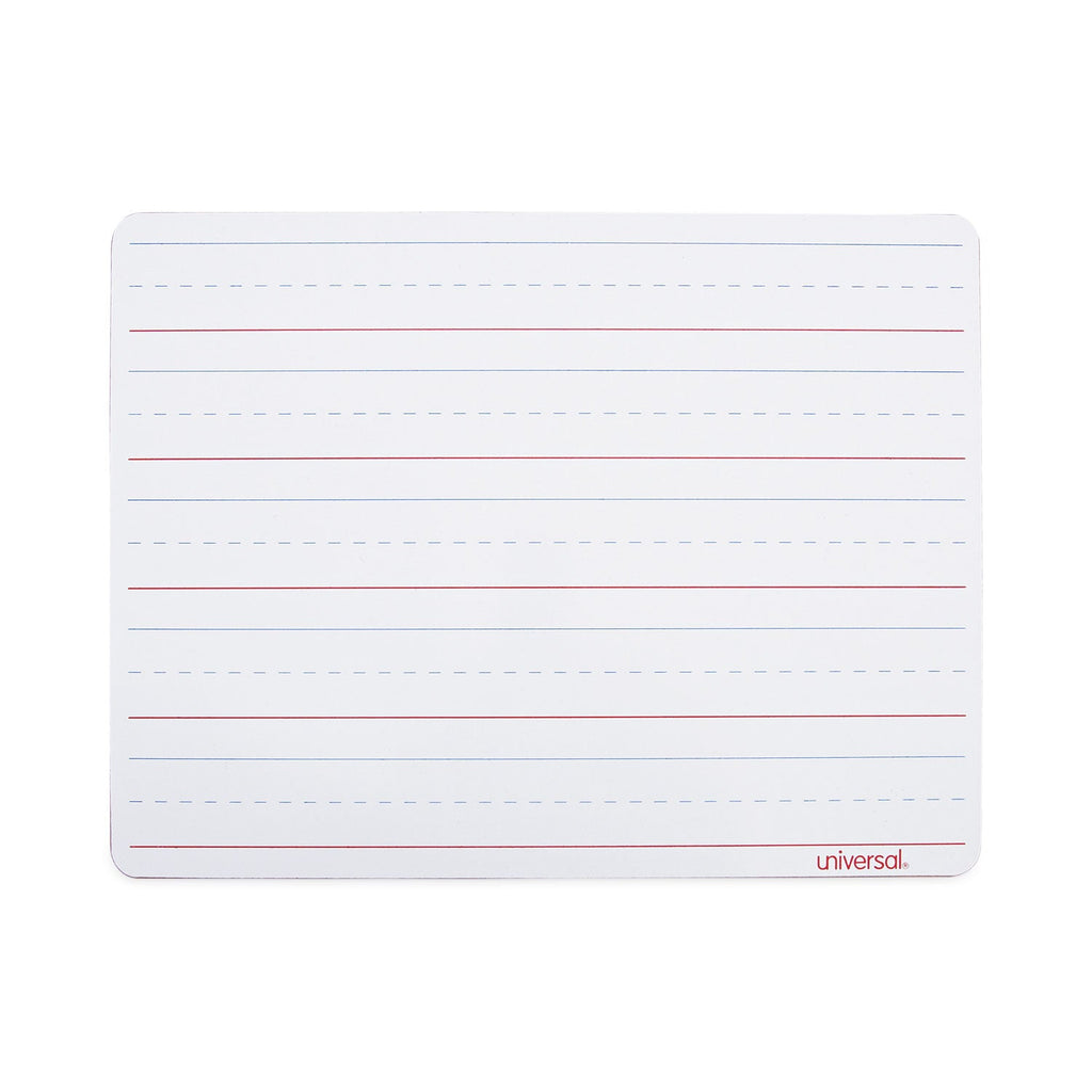 Universal Lap/Learning Dry-Erase Board, Lined, 11 3/4" x 8 3/4", White, 6/Pack