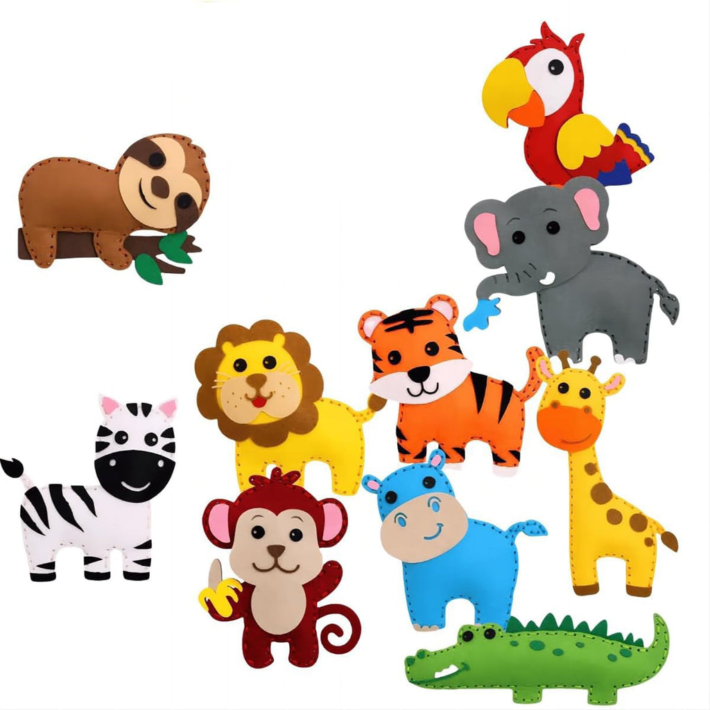 Arts Crafts DIY Toys Sewn Animal Craft Kit for Kids Educational Sewing