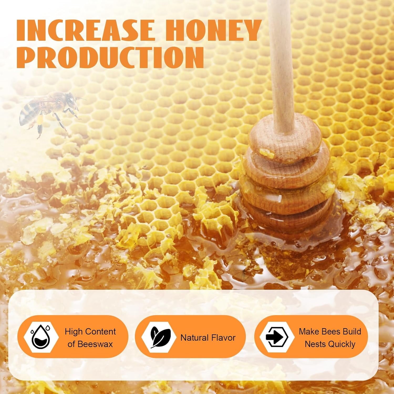 30 PCS Pure Beeswax Hive Frames, Beehive Bee Frames Waxed Foundation,