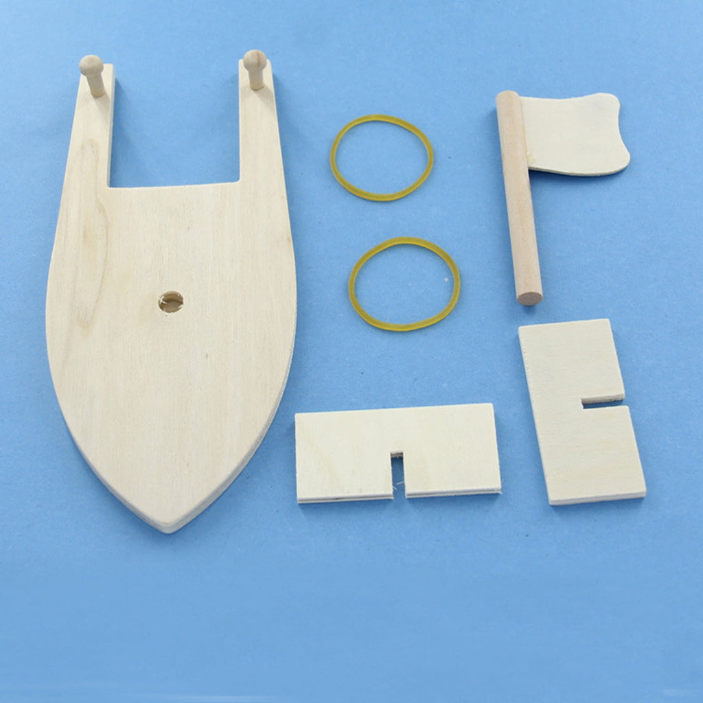 Hevirgo Boat Toy Colorful Educational Motivational Wooden Sailboat Toy