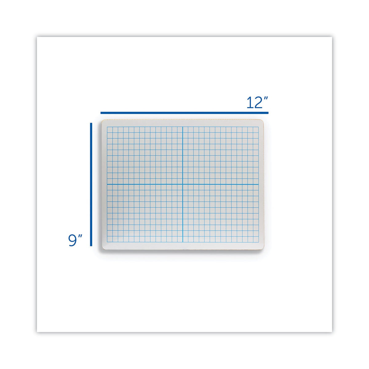 Flipside Graphing Two-Sided Dry Erase Board, 12 x 9, XY Axis Front, White Back, 12/Pack