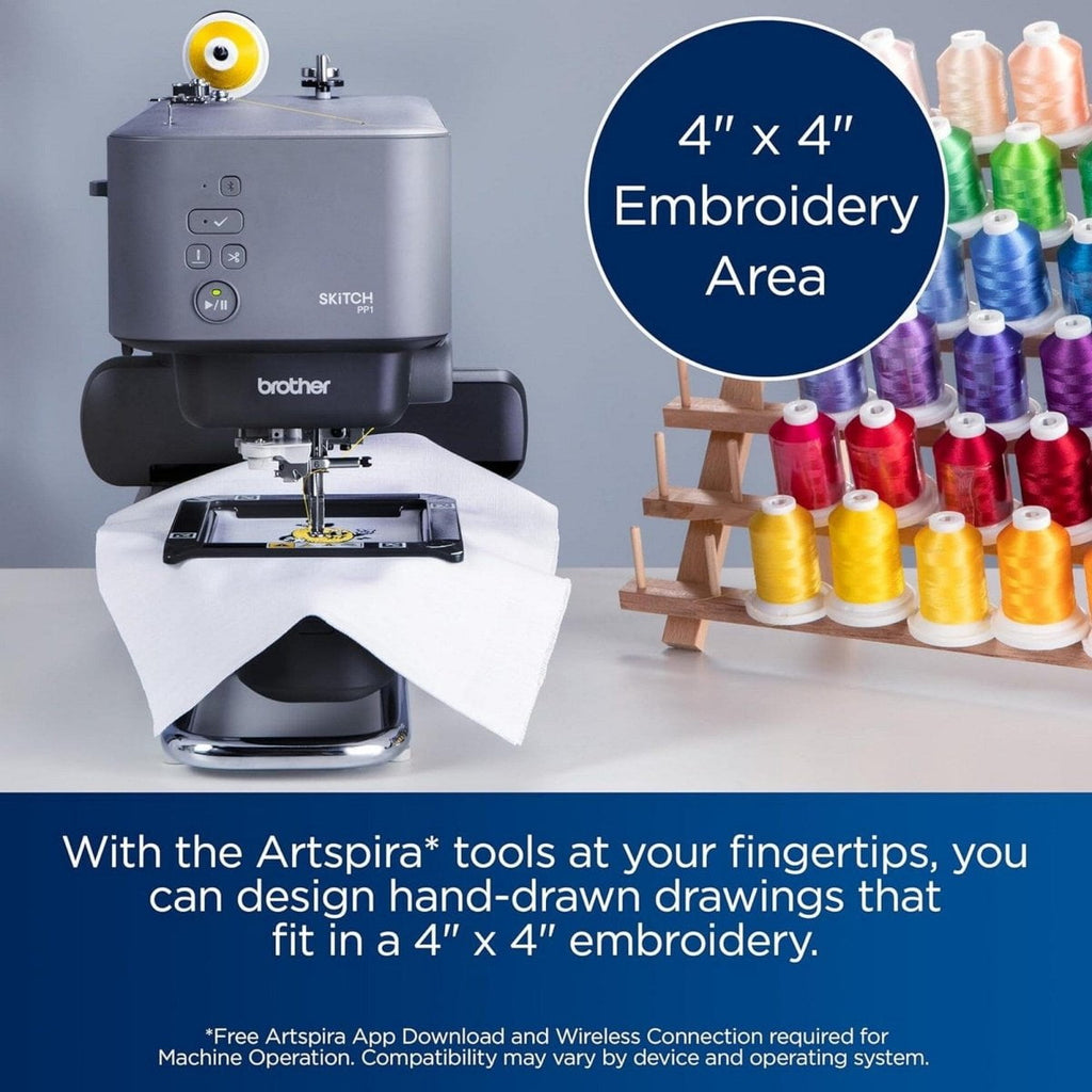 Brother Skitch PP1 4" x 4" Embroidery Machine with Artspira Studio