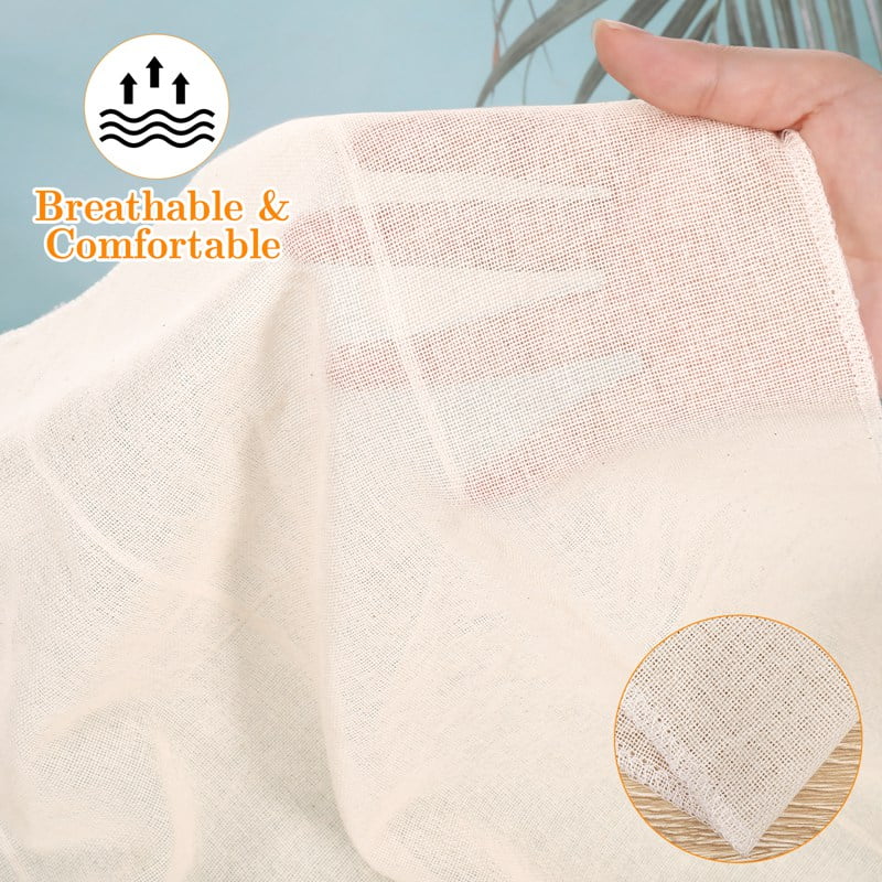 Reusable Cheesecloth 12 Pack, Unbleached Cotton Muslin, 20x20 Inch, Gr