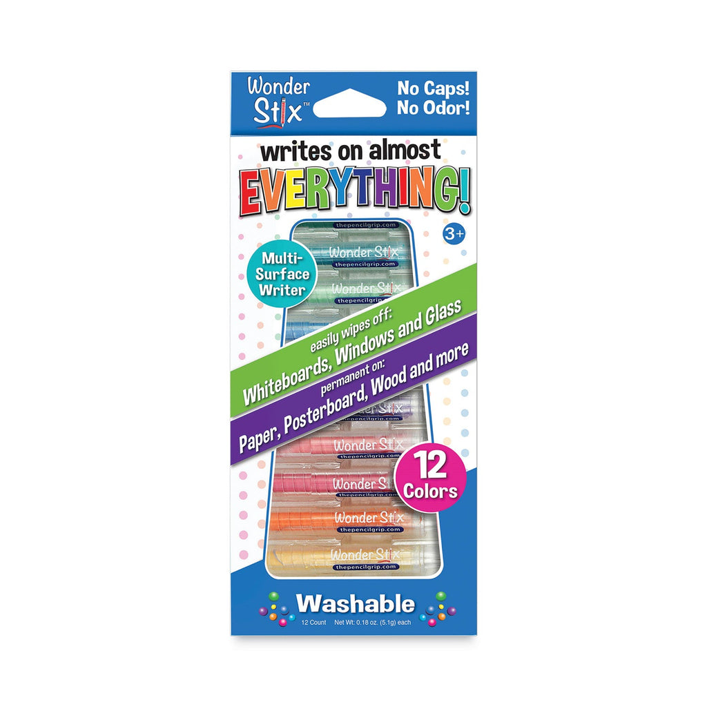 The Pencil Grip Wonder Stix, 3.75 x 0.2, Assorted Colors, 12/Pack
