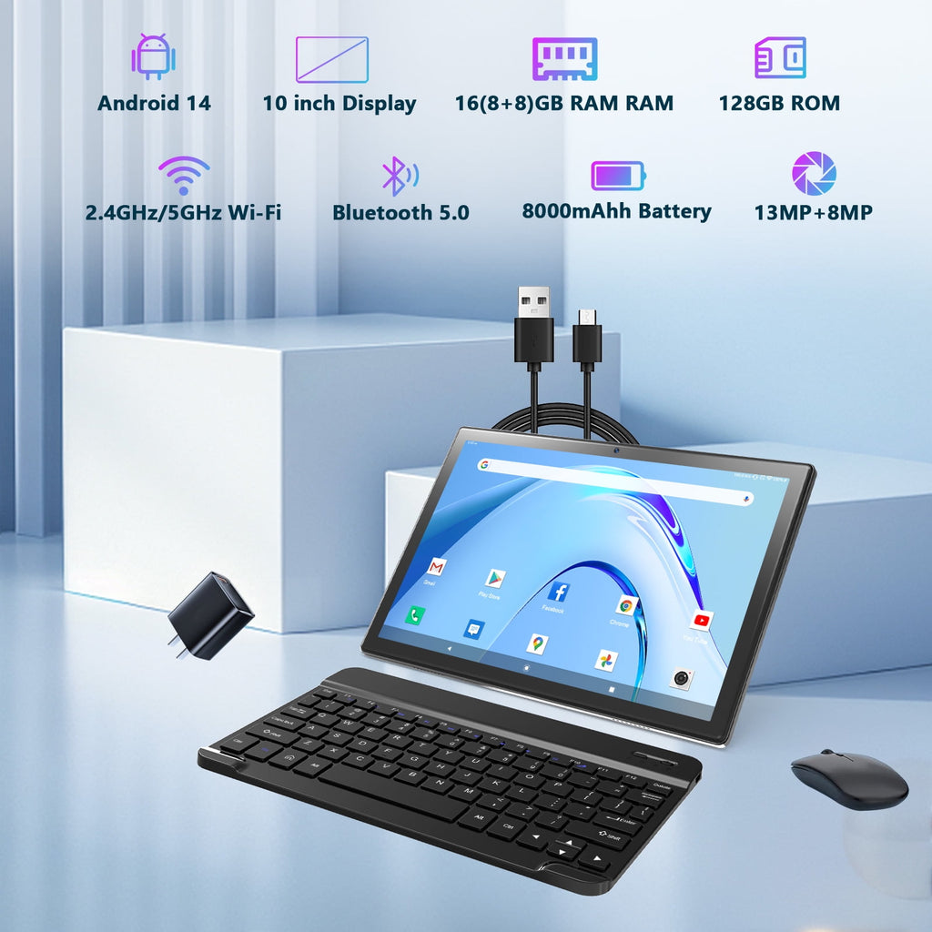 Tablet 2026 Newest Android 14 Tablet, 10 Inch Tablet,5G Wi-Fi Tablet C