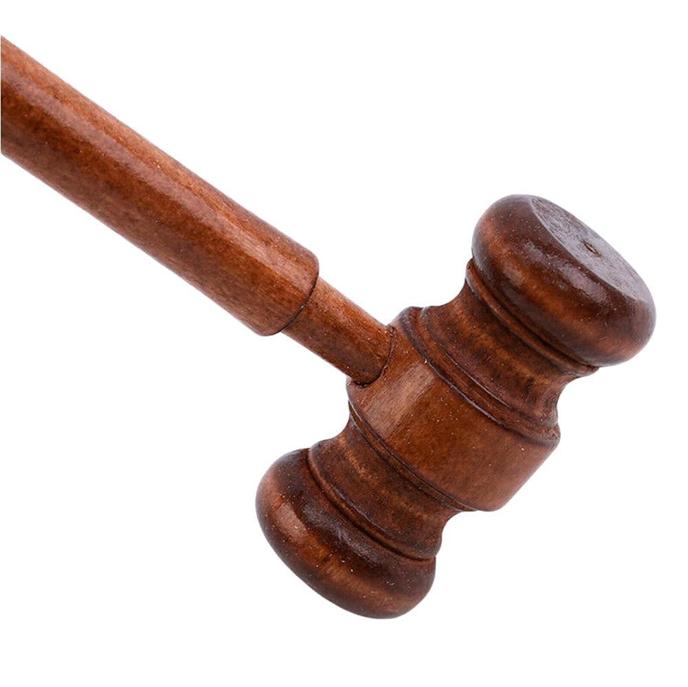 1PC Crafted Court Hammer Gavel Handmade Wooden Auction Lawyer Judge Ha