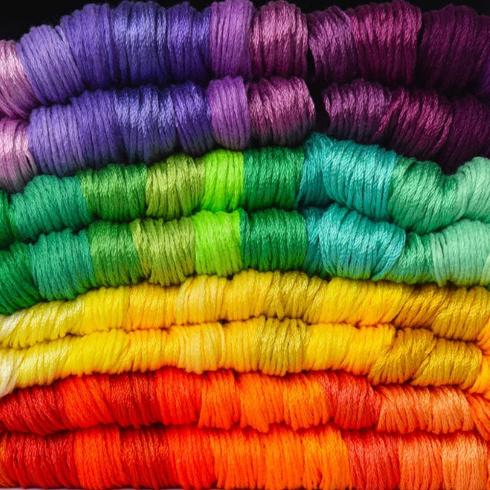 EUWBSSR 2 Sets 100 Colors Cotton Embroidery Floss Cross Stitch Thread