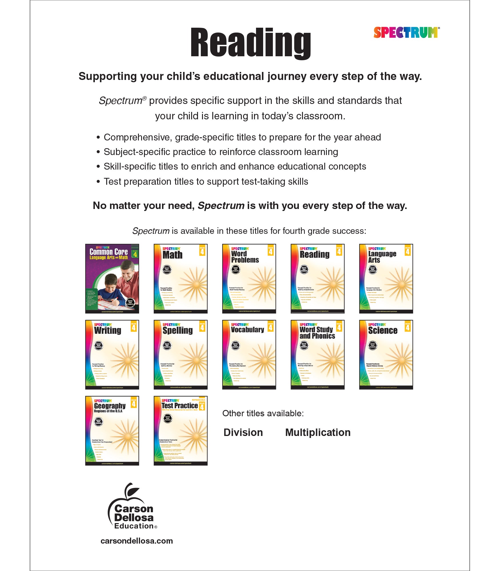 Spectrum Spectrum Reading Workbook, Grade 4: Volume 23, (Paperback)