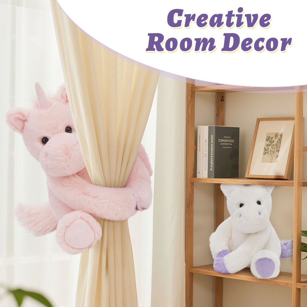 MorisMos Heatable & Coolable Unicorn Stuffed Animals Set,Weighted Micr