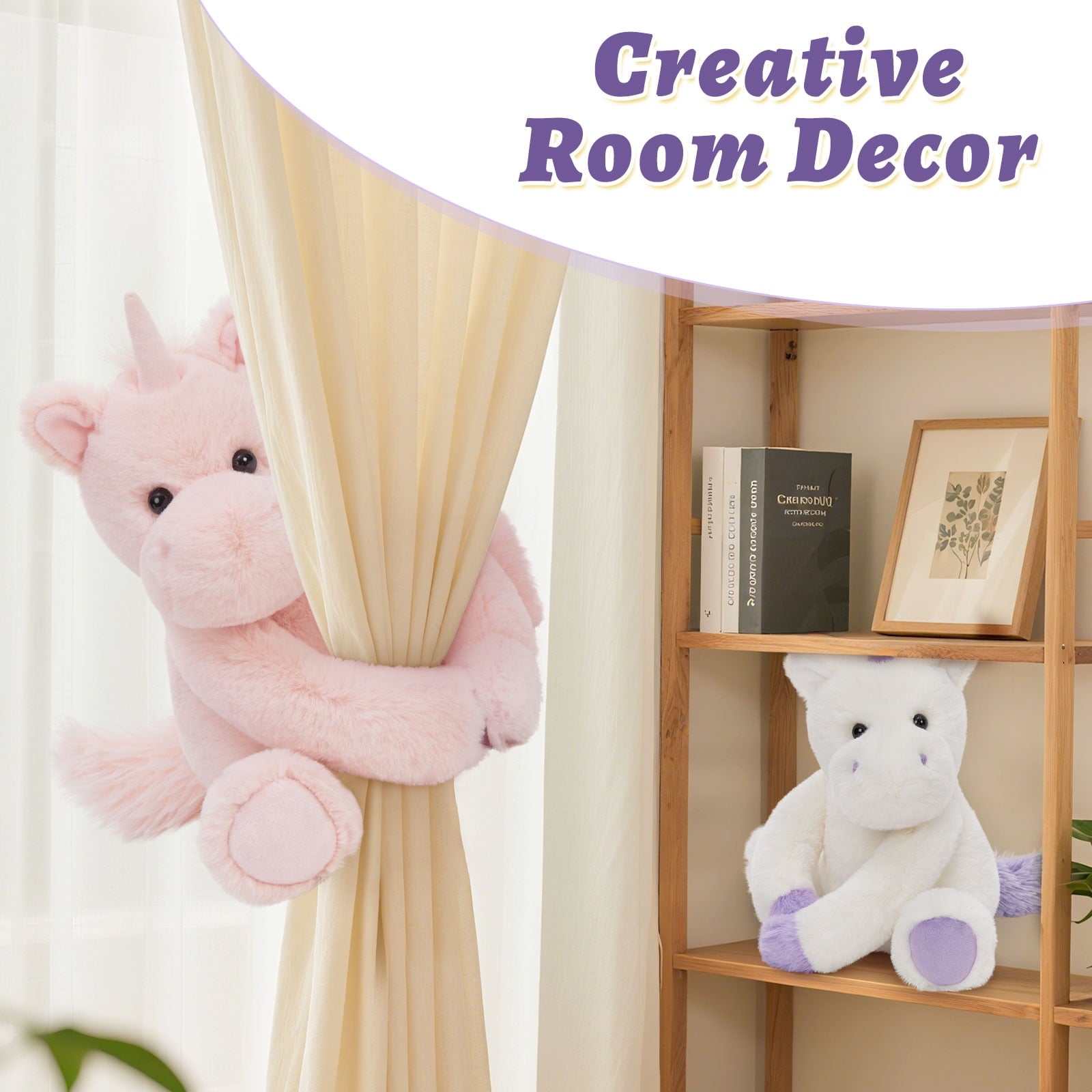 MorisMos Heatable & Coolable Unicorn Stuffed Animals Set,Weighted Micr