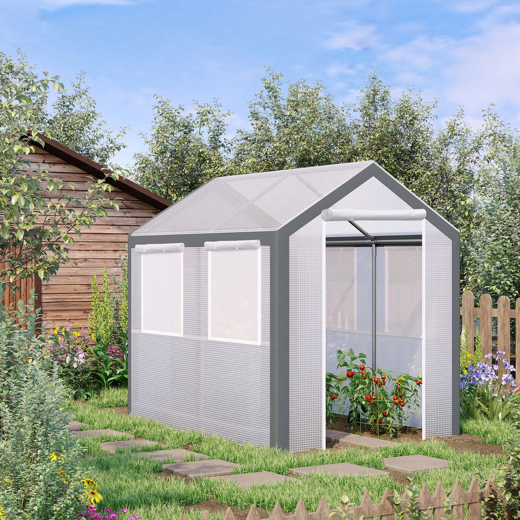 8' x 6' x 7.4' Steeple Walk-In Greenhouse Tunnel Portable Plant Garden