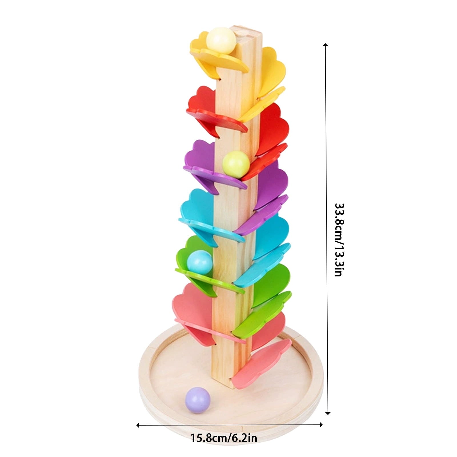Educational Wooden Track Rolling Tower Toy with Sound and Music Kids G