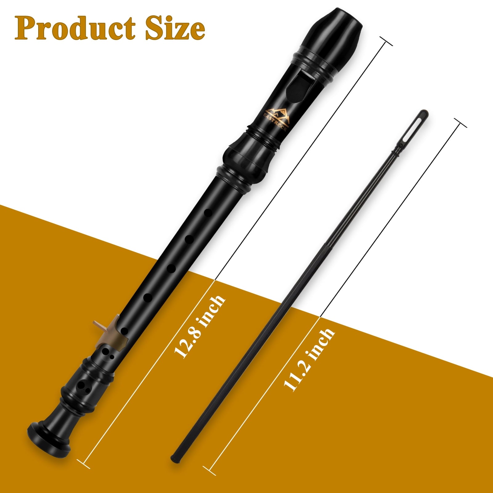 EASTROCK Recorder Instrument 3Pcs Soprano Recorder Flute C Key German