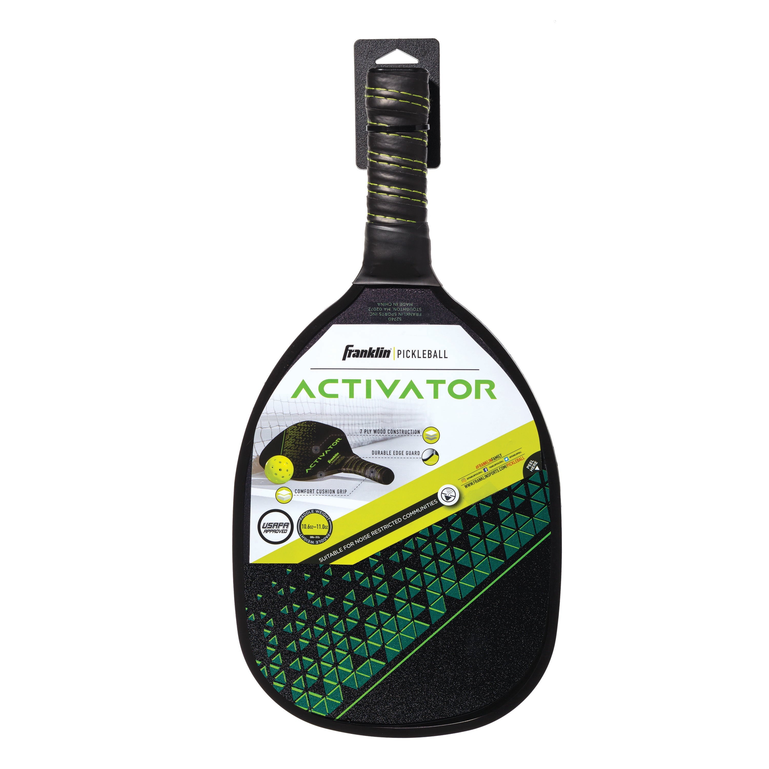 Franklin Sports Activator Pickleball Paddle - Wood 13mm Core Racket -