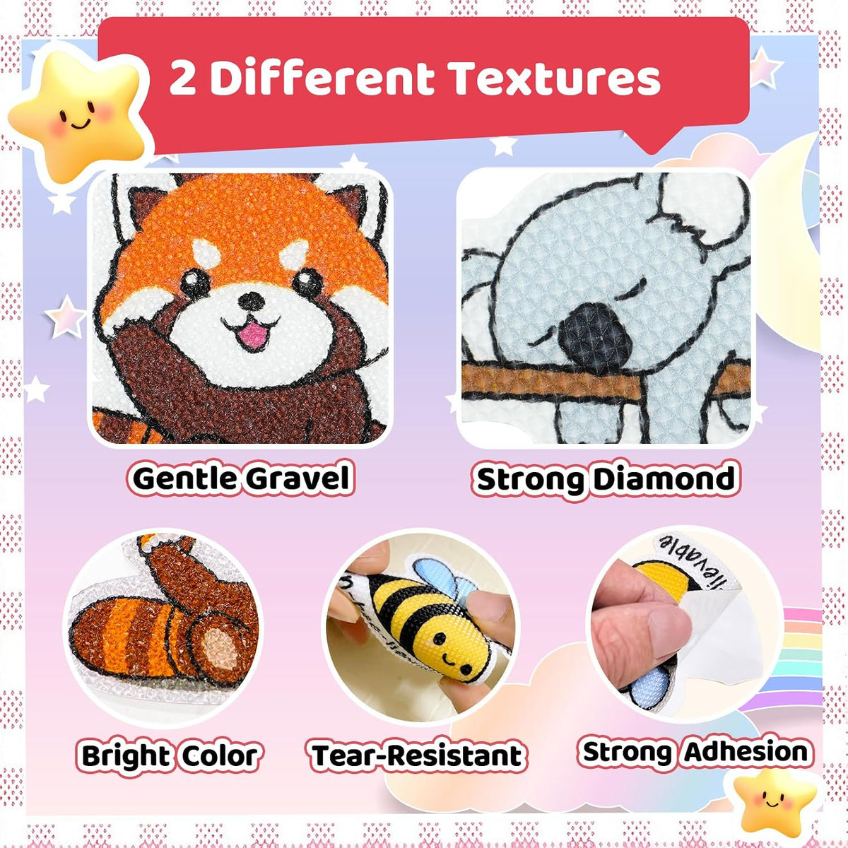 36 PCS Calm Strips for Anxiety Sensory Stickers - Fidget Stickers with Rough Texture - Adhesive Tactile Sensory Strips Anxiety Relief Items for Students, Adults