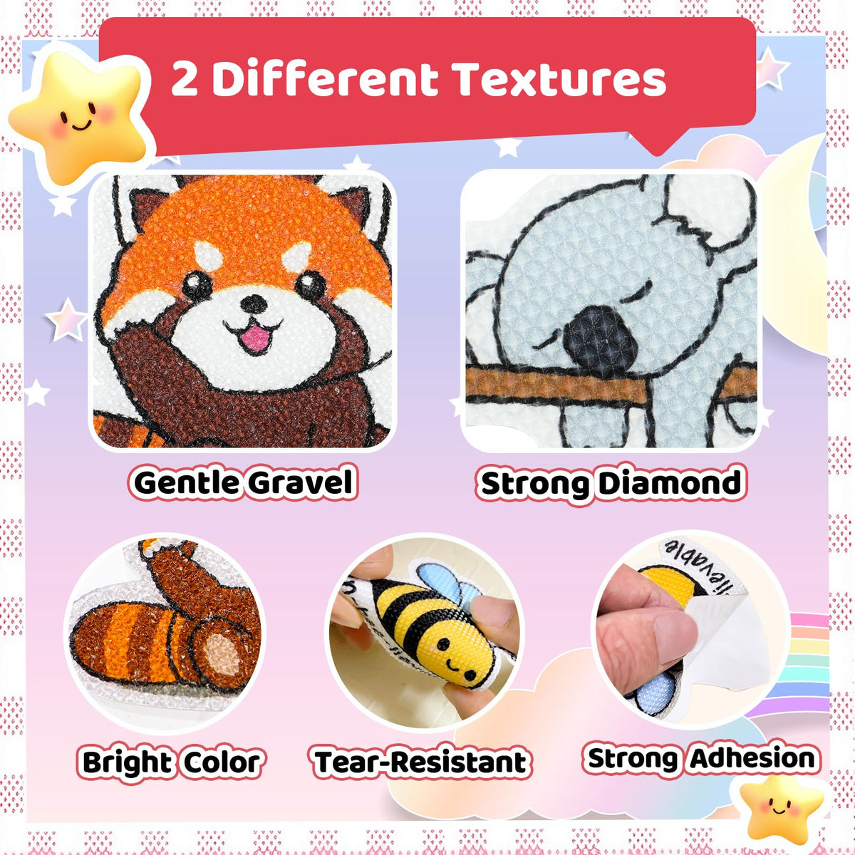 36 PCS Calm Strips for Anxiety Sensory Stickers - Fidget Stickers with Rough Texture - Adhesive Tactile Sensory Strips Anxiety Relief Items for Students, Adults