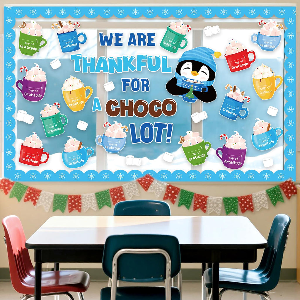 Funrous 71 Pcs Winter Bulletin Board Set Holidays Around The World
