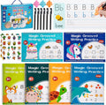 Magic Grooved Writing Practice, Tiny Thinkers Reusable Indented Handwriting Practice for Kids 3-5, Your Little Explorer Motor Magic Happy Writer System Children Set Age 6-8 for Preschool Kindergarten