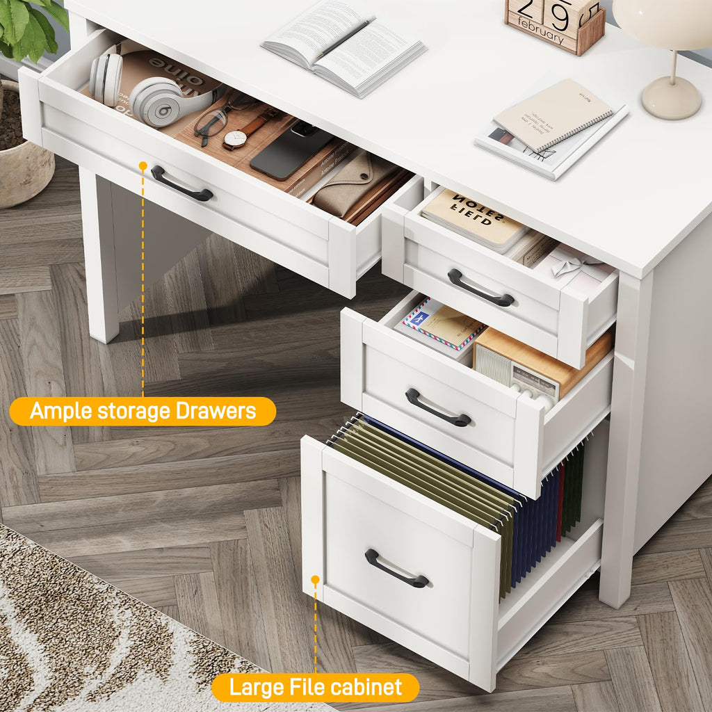 Vabches 47-Inch Student Desk with Drawers