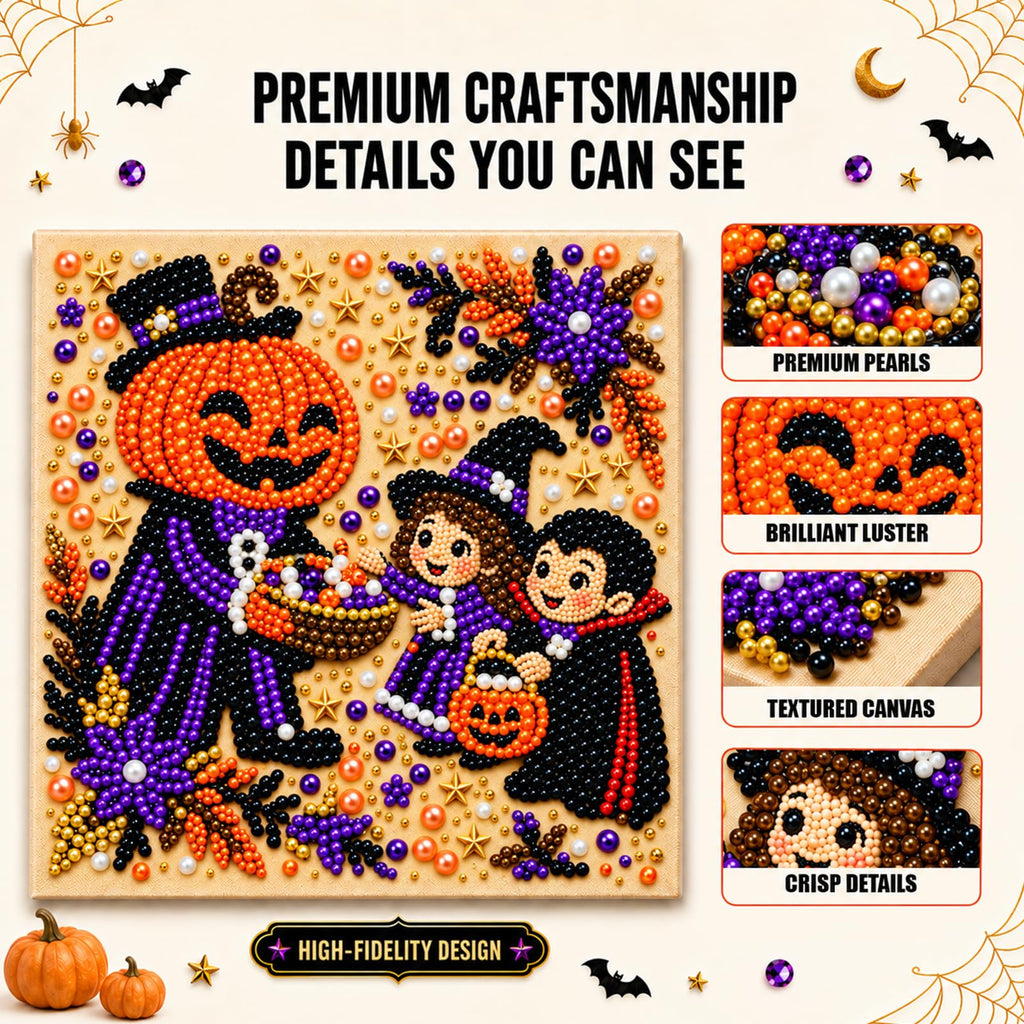 6 PCS DIY Pearl Diamond Art Kits for Adults, Wooden Christmas Ornaments