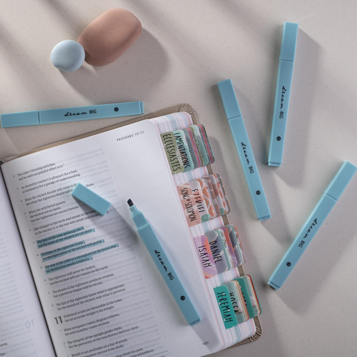 DIVERSEBEE Bible Highlighters with Soft Chisel Tip, No Bleed (Pastel)