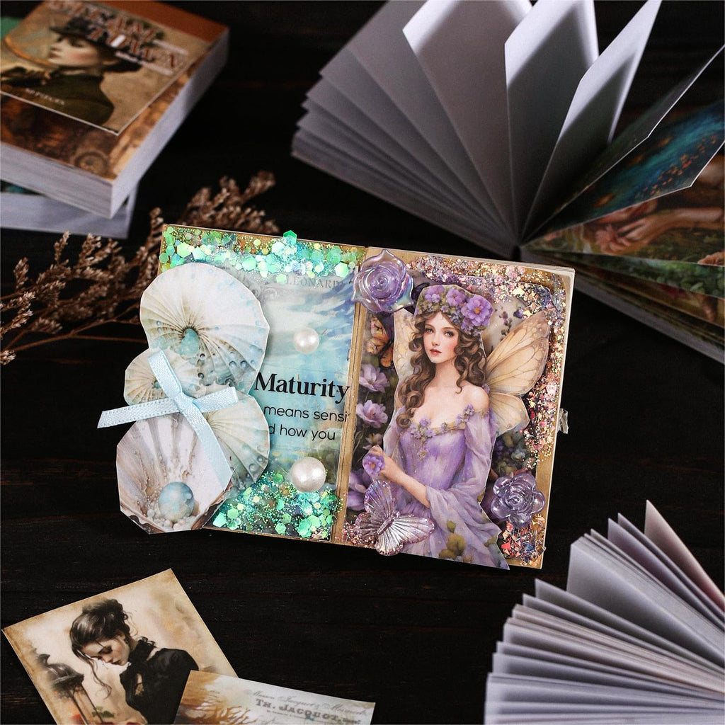 60PCS Twilight Forest Washi Stickers, Mystical Woodland Scenes for Journals, Scrapbooking, DIY Crafts and Gift Wrapping