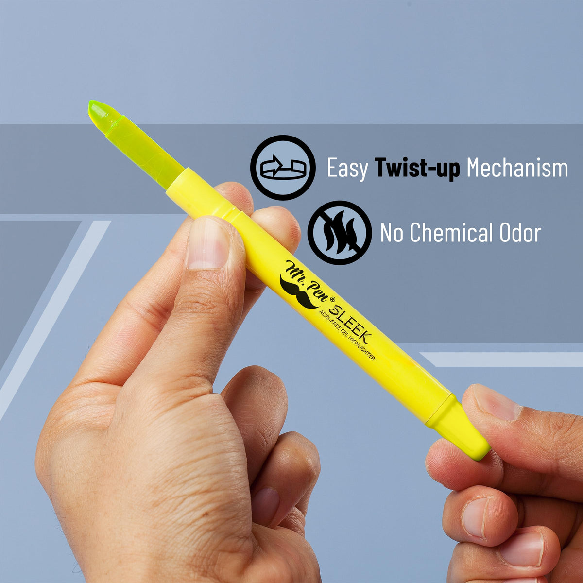 Mr. Pen- No Bleed Gel Highlighters, Vibrant Colors, 8 Pack