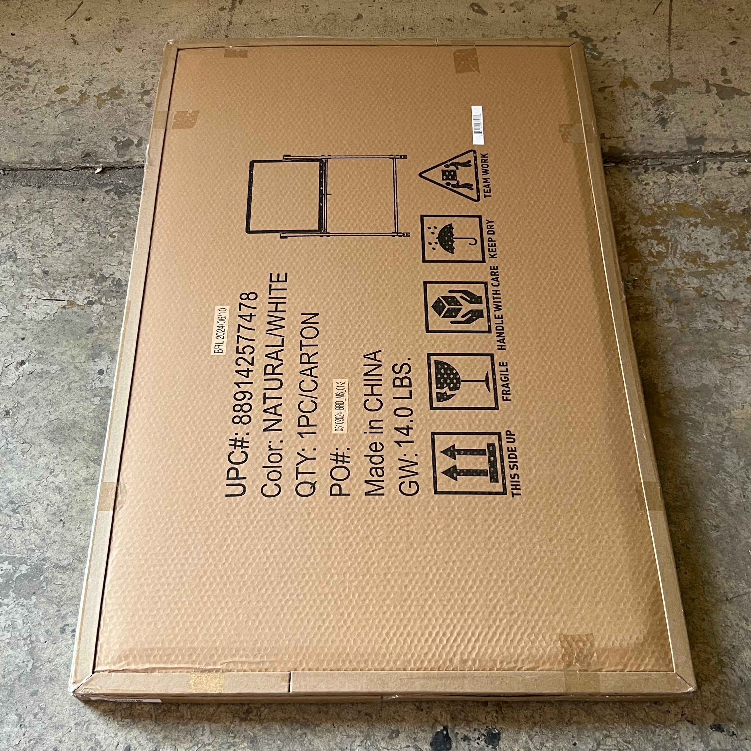 BELNICK (2 Boxes) Mobile Dry Erase Board Sz 50"W x 34"H White