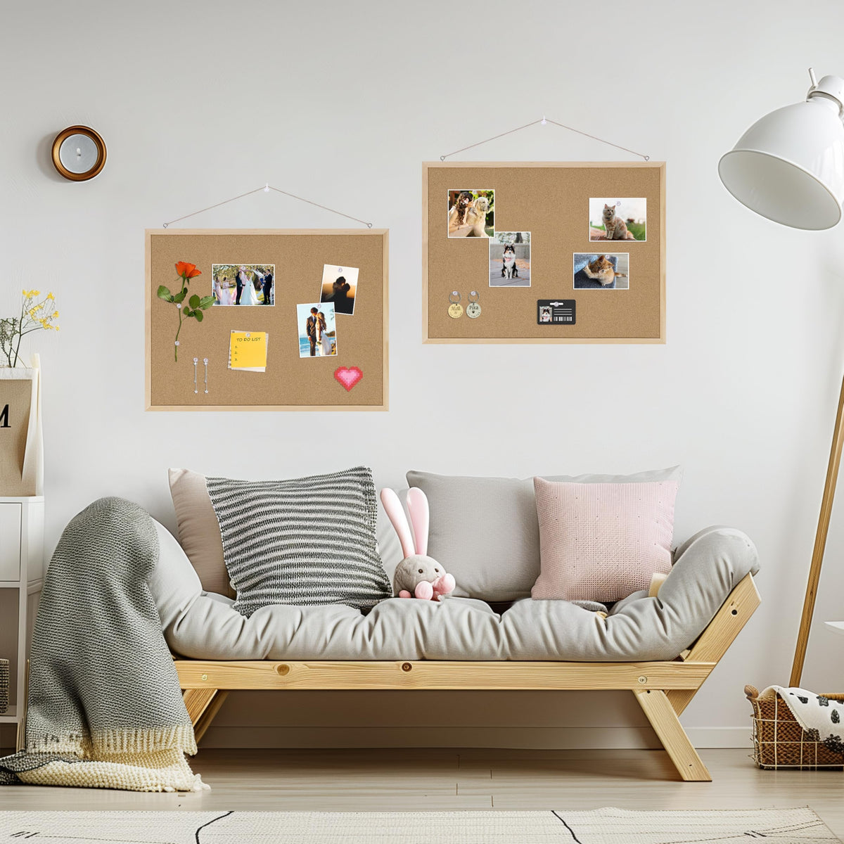 DAHAPYBOO Framed Cork Bulletin Board