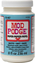 Mod Podge Paper Decoupage Glue, Sealer & Finish – Acid-Free, Matte or Gloss