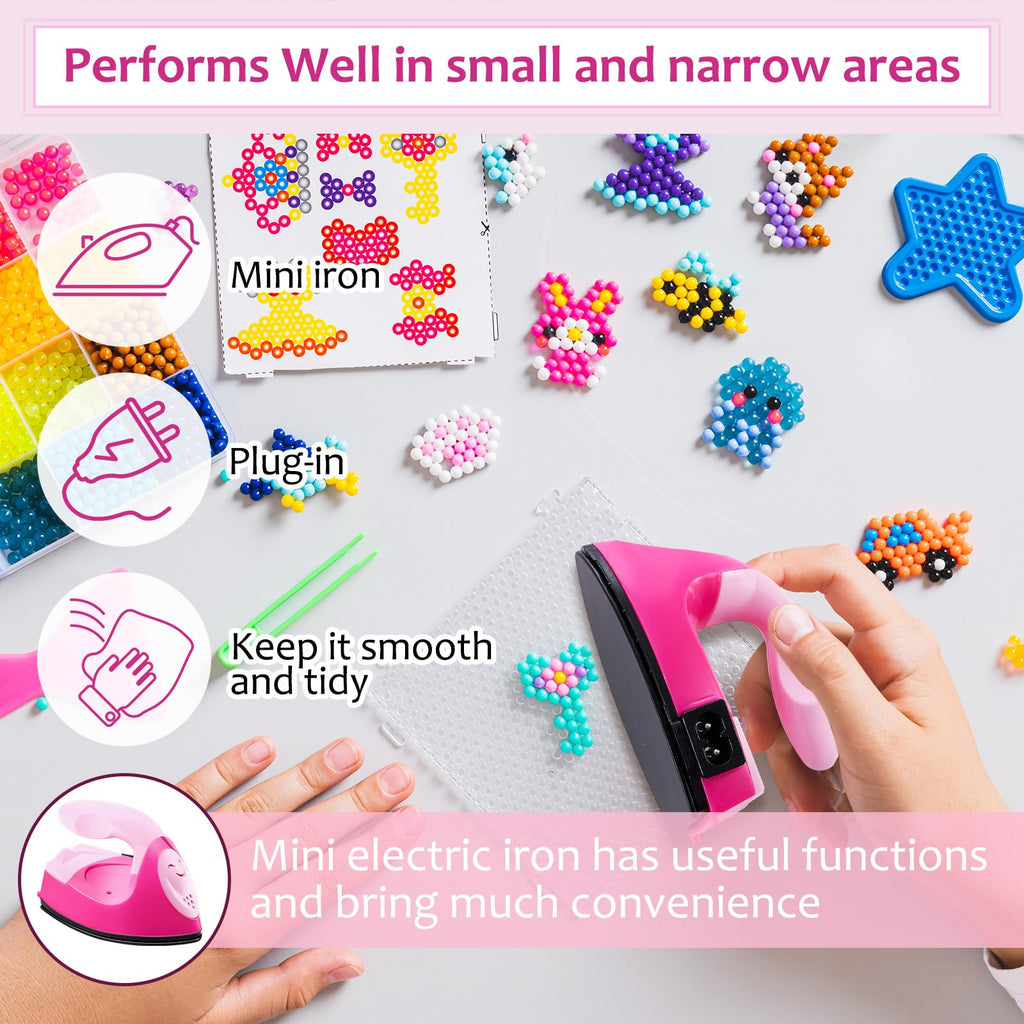 Honoson Mini Iron for Craft Small Iron on Patch Fuse Bead, Mint Green