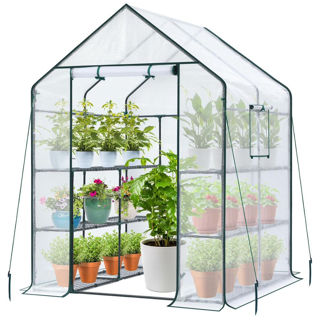 Ohuhu Plastic Greenhouse with 3–4 Tiers, Up to 22.56 Sq Ft