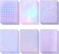 36 Sheets Holographic Laminating Sheets Clear Self Adhesive Sticker Paper